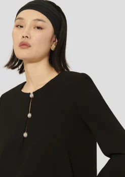 Robe Rosario noire en crêpe