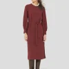 Robe Rossini bordeaux en crêpe