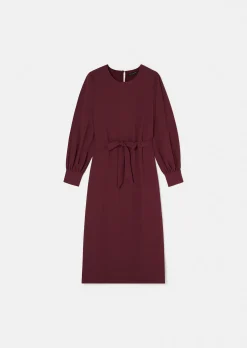 Robe Rossini bordeaux en crêpe