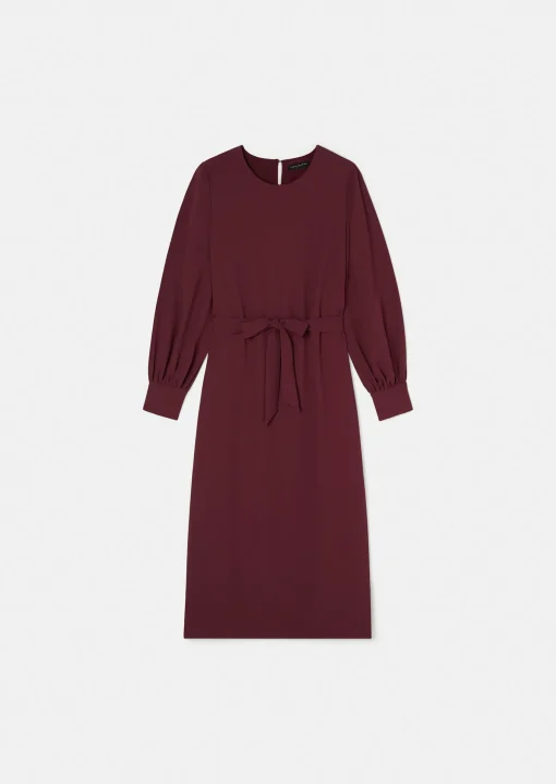 Robe Rossini bordeaux en crêpe