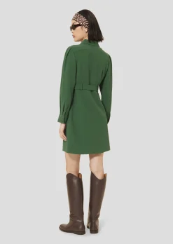 Robe Roya verte en crêpe