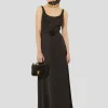 Robe Ruben noire en satin fluide