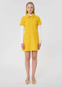 Robe Rubina jaune en toile double