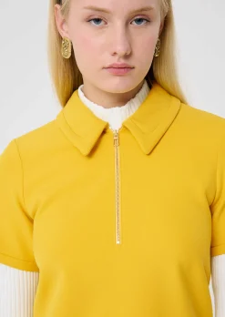 Robe Rubina jaune en toile double