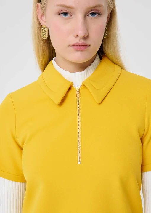 Robe Rubina jaune en toile double