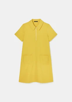 Robe Rubina jaune en toile double