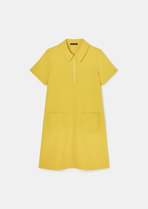 Robe Rubina jaune en toile double