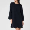 Robe Ruoda bleu nuit en crêpe