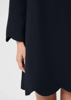 Robe Ruoda bleu nuit en crêpe