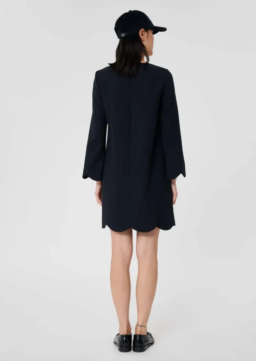 Robe Ruoda bleu nuit en crêpe