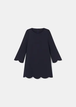 Robe Ruoda bleu nuit en crêpe