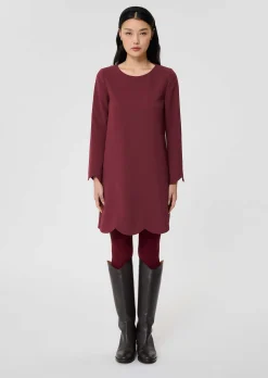 Robe Ruoda bordeaux en crêpe