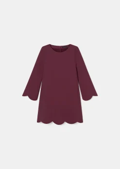 Robe Ruoda bordeaux en crêpe