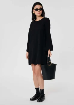 Robe Ruoda noire en crêpe