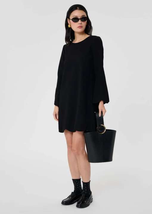 Robe Ruoda noire en crêpe