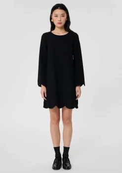 Robe Ruoda noire en crêpe