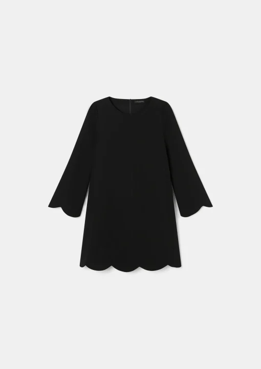 Robe Ruoda noire en crêpe