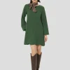Robe Ruoda verte en crêpe