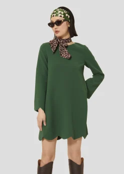 Robe Ruoda verte en crêpe