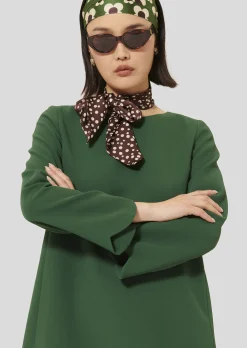 Robe Ruoda verte en crêpe