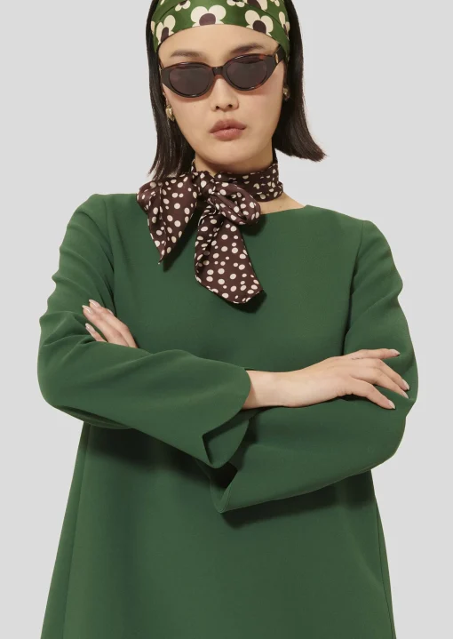 Robe Ruoda verte en crêpe