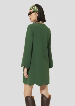 Robe Ruoda verte en crêpe