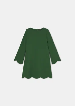 Robe Ruoda verte en crêpe