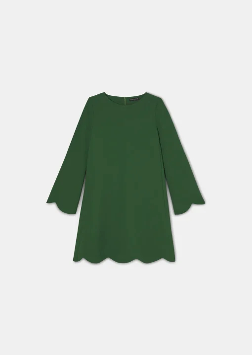 Robe Ruoda verte en crêpe