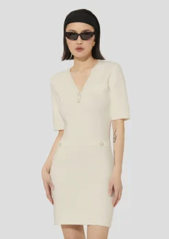 Robe Ruthie écrue en maille