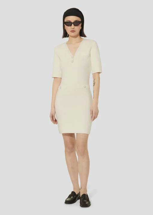 Robe Ruthie écrue en maille