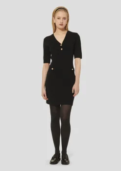 Robe Ruthie noire en maile