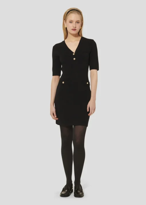 Robe Ruthie noire en maile