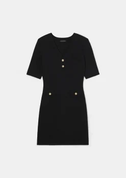 Robe Ruthie noire en maile
