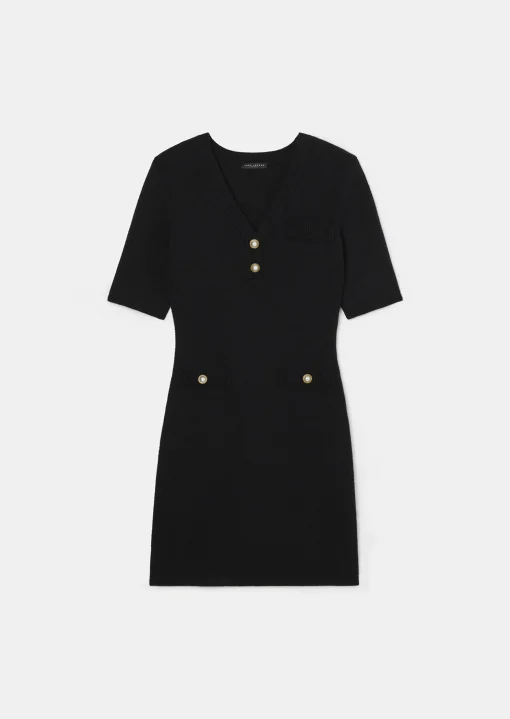 Robe Ruthie noire en maile
