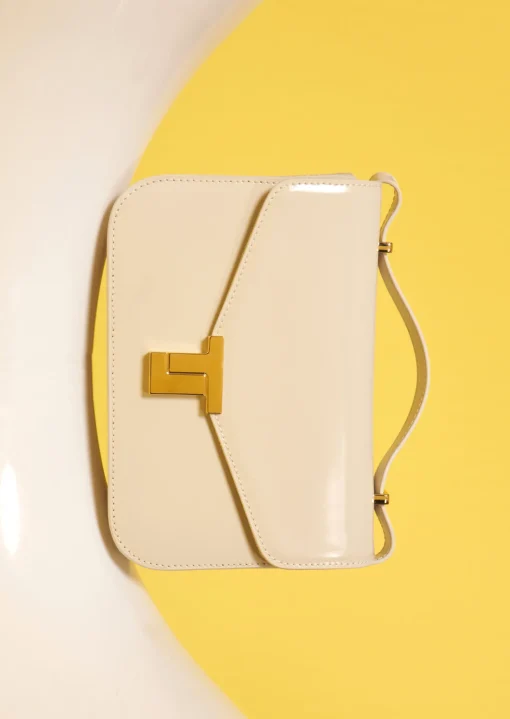 Sac 8 Bis écru en cuir