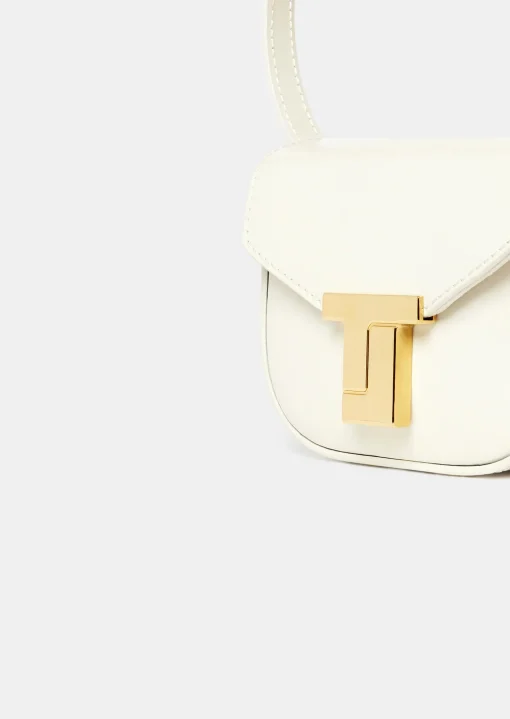 Sac 8 Bis mini écru en cuir