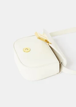 Sac 8 Bis mini écru en cuir