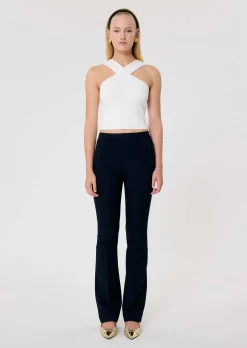 Top Prana écru en maille compacte lurex