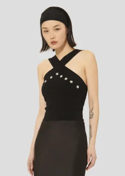 Top Prana noir en maille