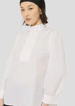 Top Tidore blanc en popeline