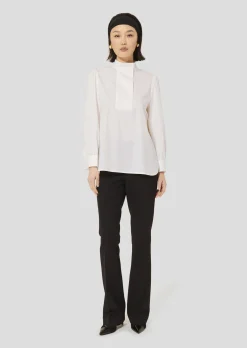 Top Tidore blanc en popeline