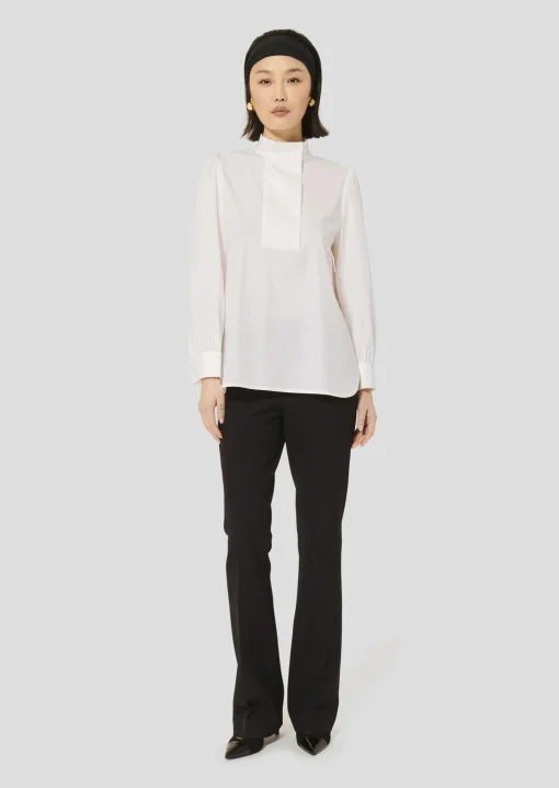 Top Tidore blanc en popeline