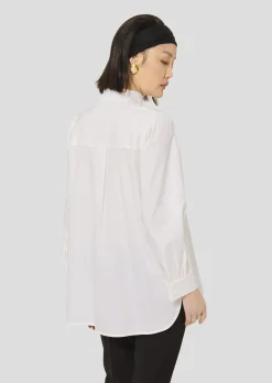 Top Tidore blanc en popeline