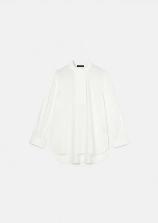 Top Tidore blanc en popeline
