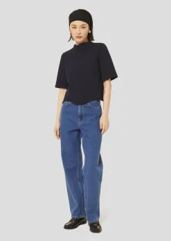 Top Tilda bleu nuit en toile double