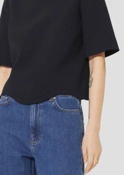 Top Tilda bleu nuit en toile double