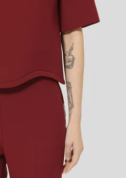 Top Tilda bordeaux en toile double