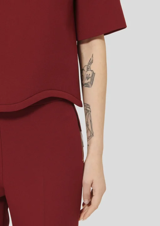 Top Tilda bordeaux en toile double