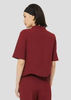 Top Tilda bordeaux en toile double