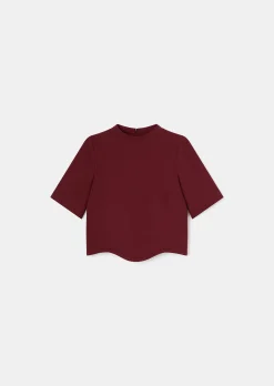 Top Tilda bordeaux en toile double